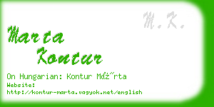 marta kontur business card